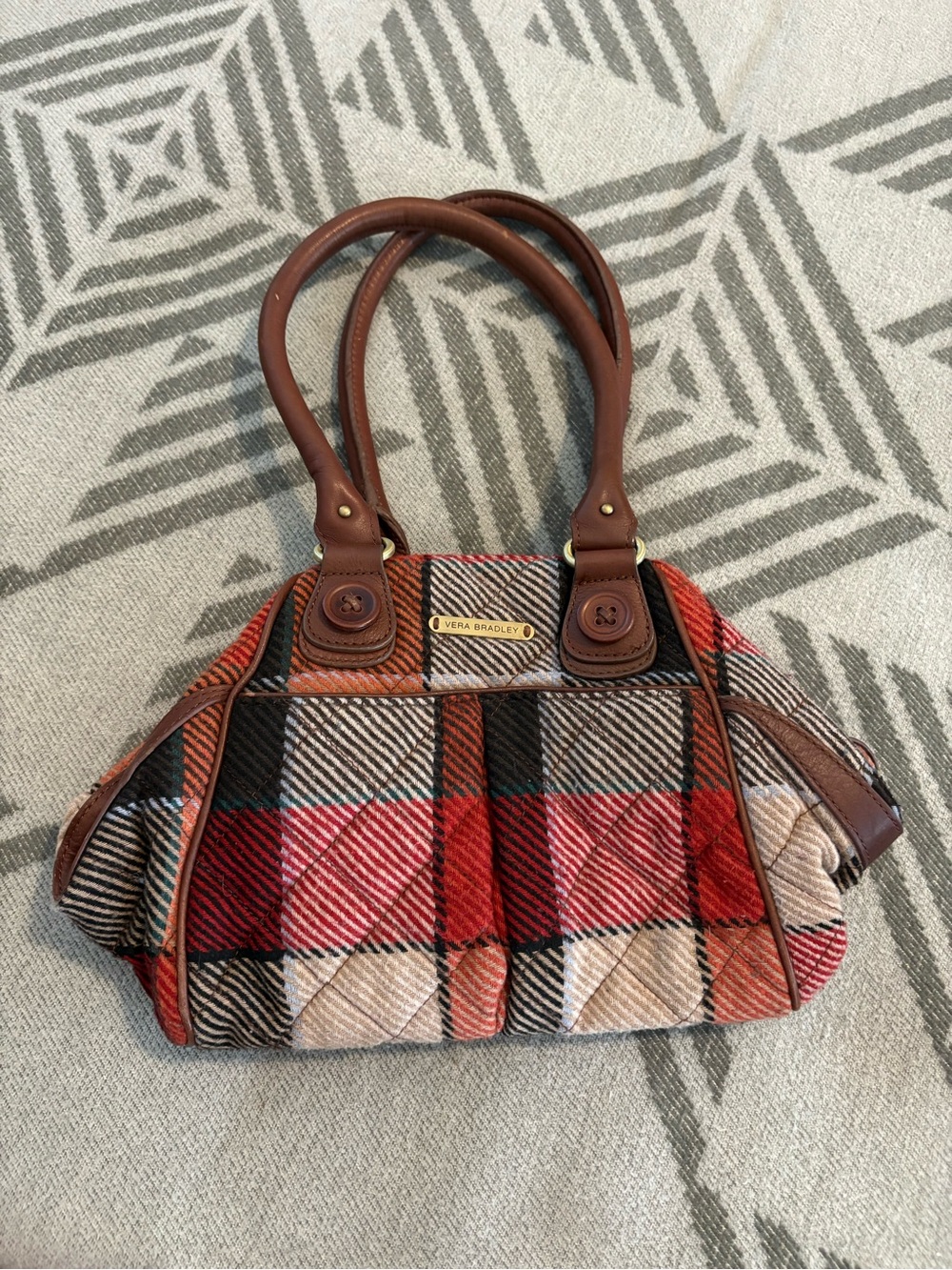 Vera Bradley Plaid Quilted Shoulder Bag